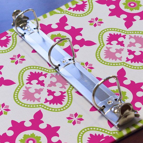 Suzani Floral 3 Ring Binders - Full Wrap - 1" - DETAIL