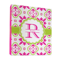 Suzani Floral 3 Ring Binder - Full Wrap - 1" (Personalized)