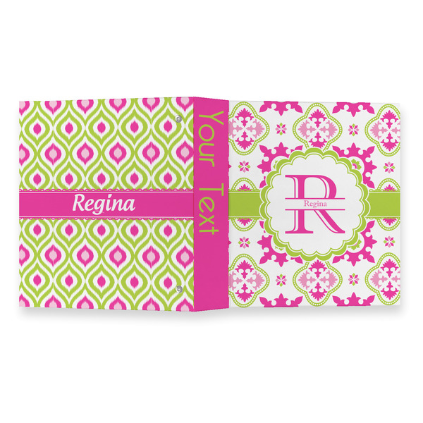 Suzani Floral 3 Ring Binders - Full Wrap - 1" - OPEN OUTSIDE