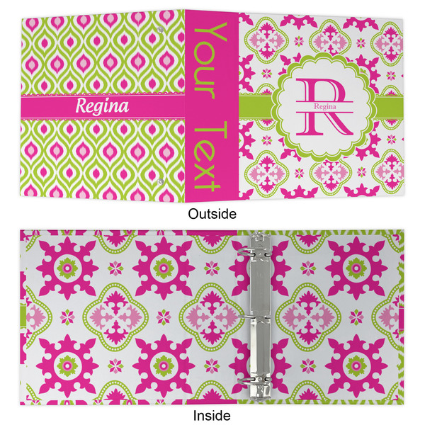 Suzani Floral 3 Ring Binders - Full Wrap - 2" - APPROVAL