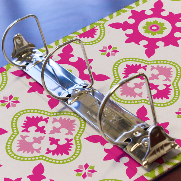 Suzani Floral 3 Ring Binders - Full Wrap - 2" - DETAIL