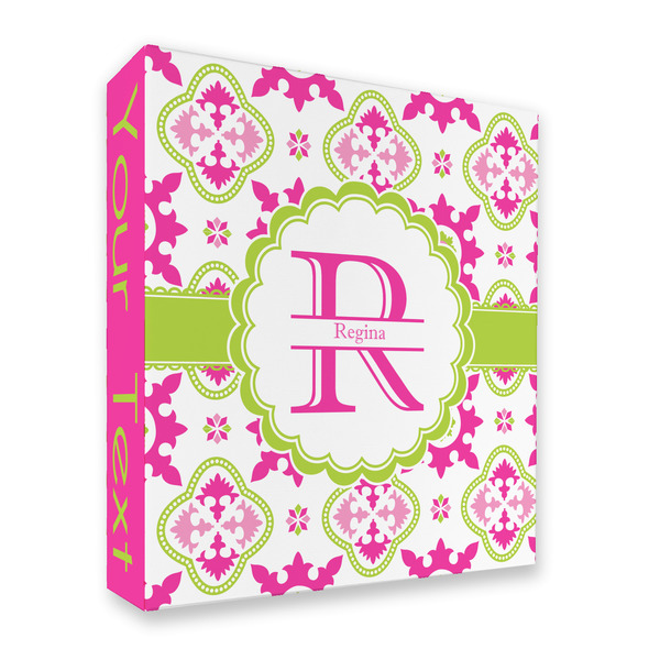 Custom Suzani Floral 3 Ring Binder - Full Wrap - 2" (Personalized)