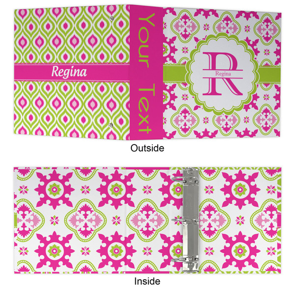 Suzani Floral 3 Ring Binders - Full Wrap - 3" - APPROVAL