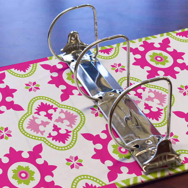 Suzani Floral 3 Ring Binders - Full Wrap - 3" - DETAIL