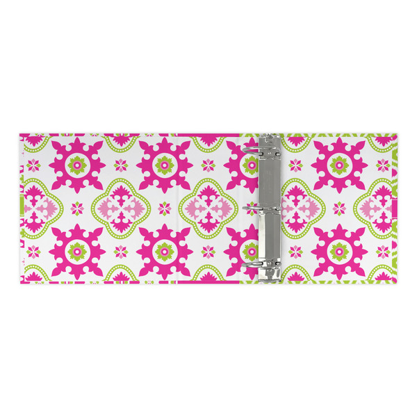 Suzani Floral 3 Ring Binders - Full Wrap - 3" - OPEN INSIDE