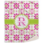 Suzani Floral Sherpa Throw Blanket (Personalized)