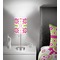 Suzani Floral 7 inch drum lamp shade - in room