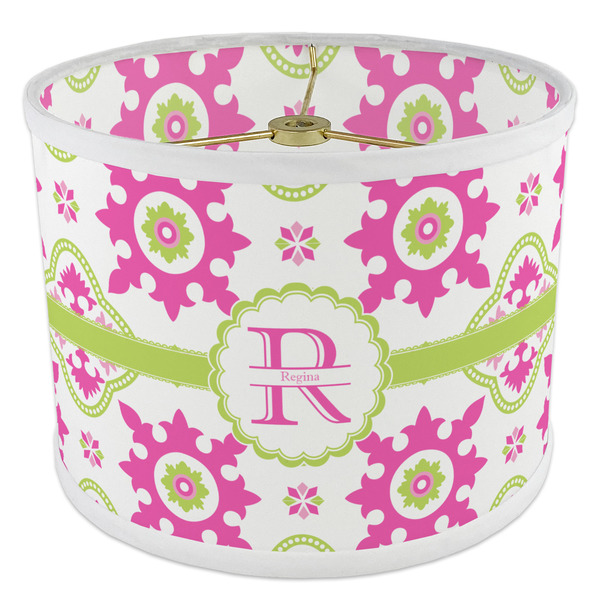 Suzani Floral 8" Drum Lampshade - ANGLE Poly-Film