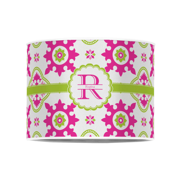 Suzani Floral 8" Drum Lampshade - FRONT (Poly Film)