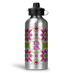 Suzani Floral Water Bottle - Aluminum - 20 oz (Personalized)