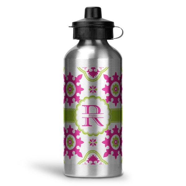 Custom Suzani Floral Water Bottle - Aluminum - 20 oz (Personalized)
