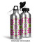 Suzani Floral Aluminum Water Bottle - Alternate lid options