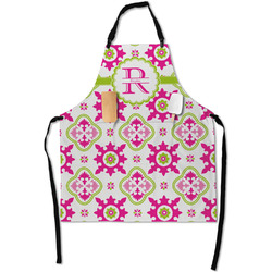 Suzani Floral Apron With Pockets w/ Name and Initial