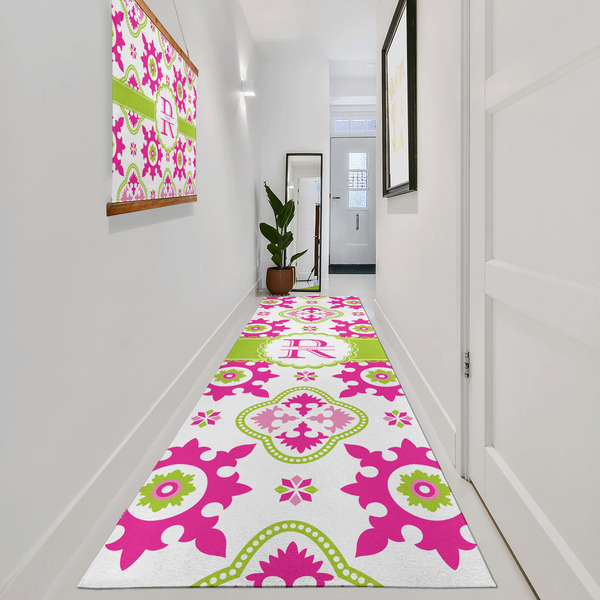 Suzani Floral Area Rug Sizes - In Context (vertical)