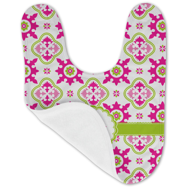 Suzani Floral Baby Bib - AFT folded