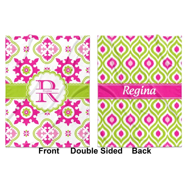 Suzani Floral Baby Blanket (Double Sided - Printed Front and Back)