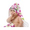 Suzani Floral Baby Hooded Towel on Child