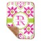 Suzani Floral Sherpa Baby Blanket - 30" x 40" w/ Name and Initial