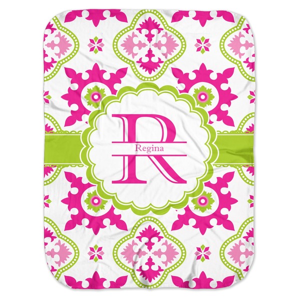 Custom Suzani Floral Baby Swaddling Blanket (Personalized)