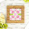 Suzani Floral Bamboo Trivet with 6" Tile - LIFESTYLE