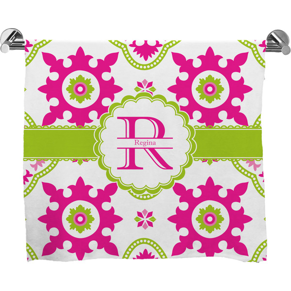 Custom Suzani Floral Bath Towel (Personalized)