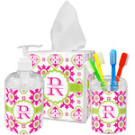 Suzani Floral Acrylic Bathroom Accessories Set w/ Name and Initial