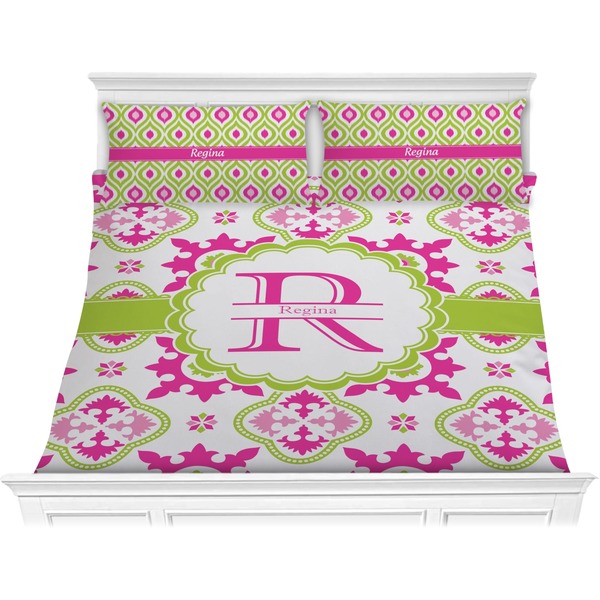 Custom Suzani Floral Comforter Set - King (Personalized)