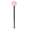 Suzani Floral Black Plastic 7" Stir Stick - Round - Single Stick