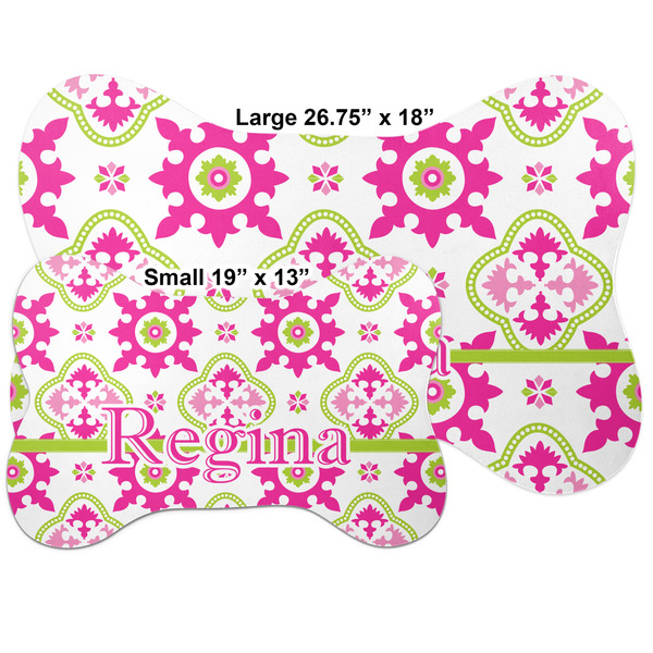 Suzani Floral Bone Shaped Mat Comparison