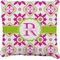 Suzani Floral Burlap Pillow 16"