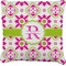 Suzani Floral Burlap Pillow 24"