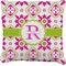 Suzani Floral Faux-Linen Throw Pillow (Personalized)
