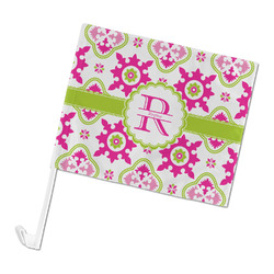 Suzani Floral Car Flag - Large (Personalized)