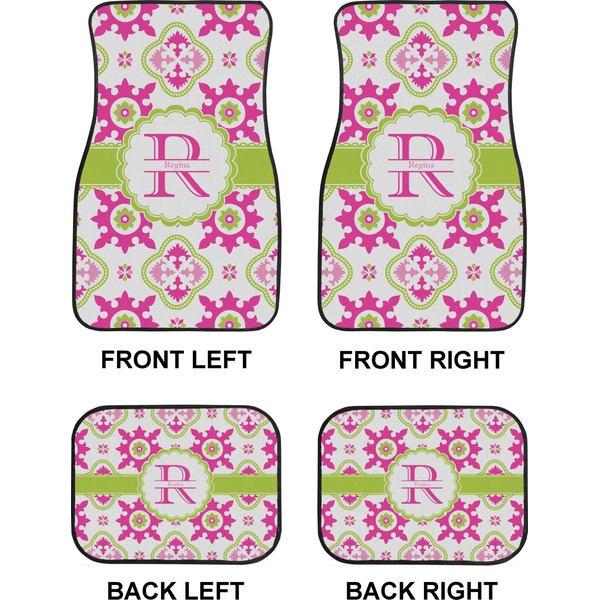 Suzani Floral Car Floor Mats Set (2F + 2B)