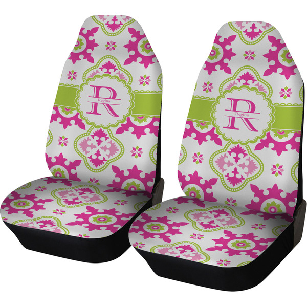 Custom Suzani Floral Car Seat Covers (Set of Two) (Personalized)