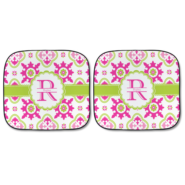 Suzani Floral Car Sun Shades - FRONT