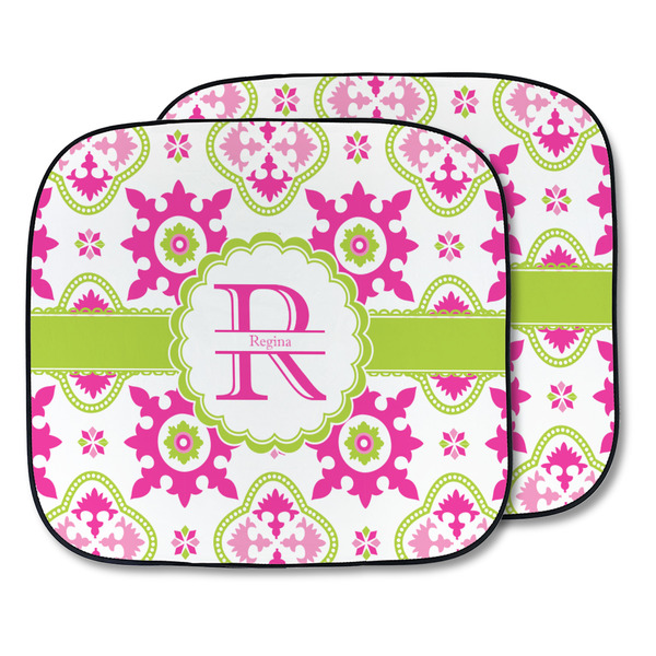 Custom Suzani Floral Car Sun Shade - Two Piece (Personalized)
