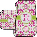 Suzani Floral Car Floor Mats Set - 2 Front & 2 Back (Personalized)