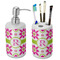 Suzani Floral Ceramic Bathroom Accessories Set (Personalized)