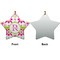 Suzani Floral Ceramic Flat Ornament - Star Front & Back (APPROVAL)