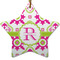 Suzani Floral Star Ceramic Ornament w/ Name and Initial