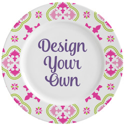 Suzani Floral Ceramic Dinner Plates (Set of 4) (Personalized)