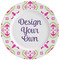 Suzani Floral Ceramic Dinner Plates (Set of 4) (Personalized)