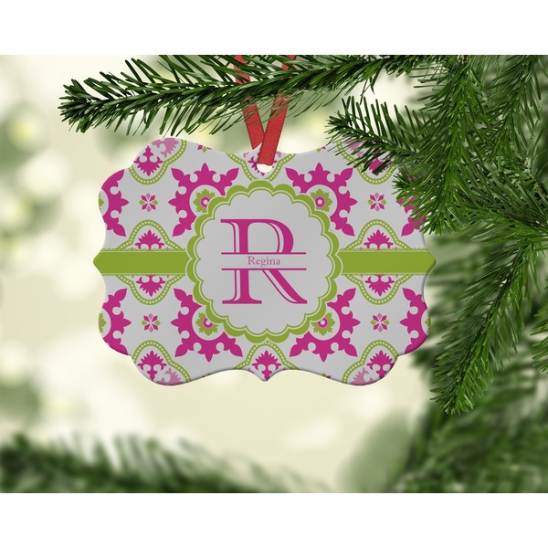 Suzani Floral Christmas Ornament (On Tree)
