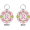 Suzani Floral Circle Keychain (Front + Back)