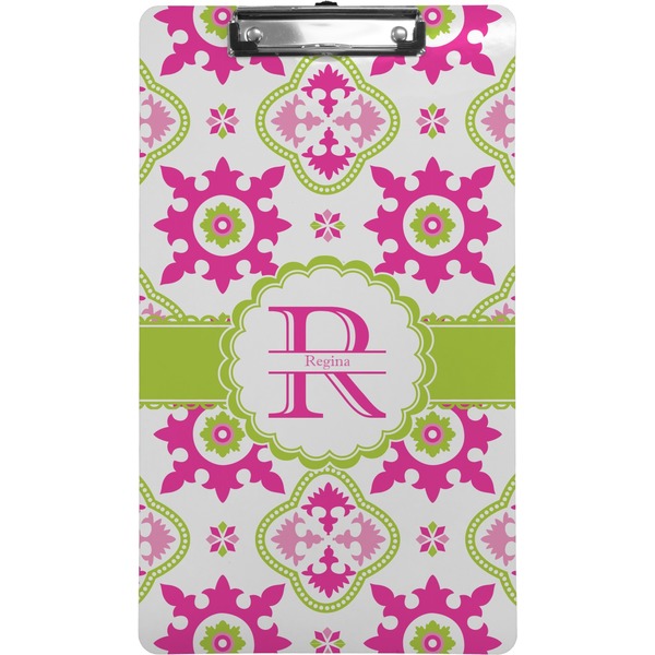 Custom Suzani Floral Clipboard (Legal Size) (Personalized)