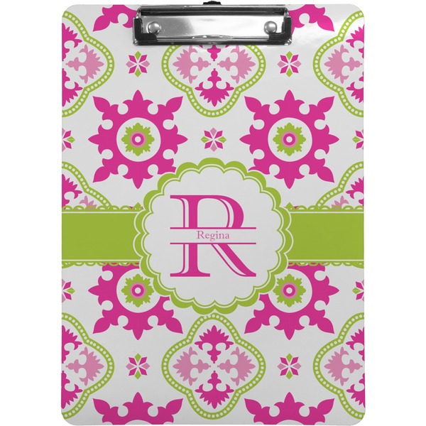 Custom Suzani Floral Clipboard (Letter Size) (Personalized)