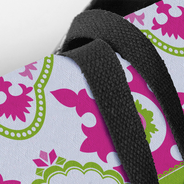 Suzani Floral Closeup of Tote w/Black Handles