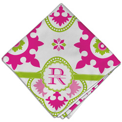 Suzani Floral Cloth Dinner Napkin - Single w/ Name and Initial