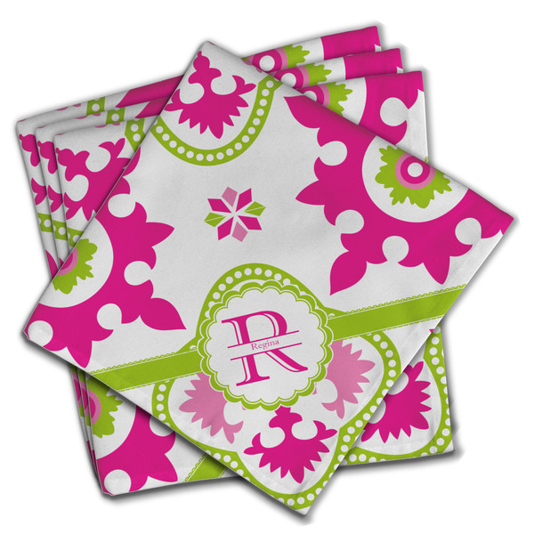 Custom Suzani Floral Cloth Napkins (Set of 4) (Personalized)